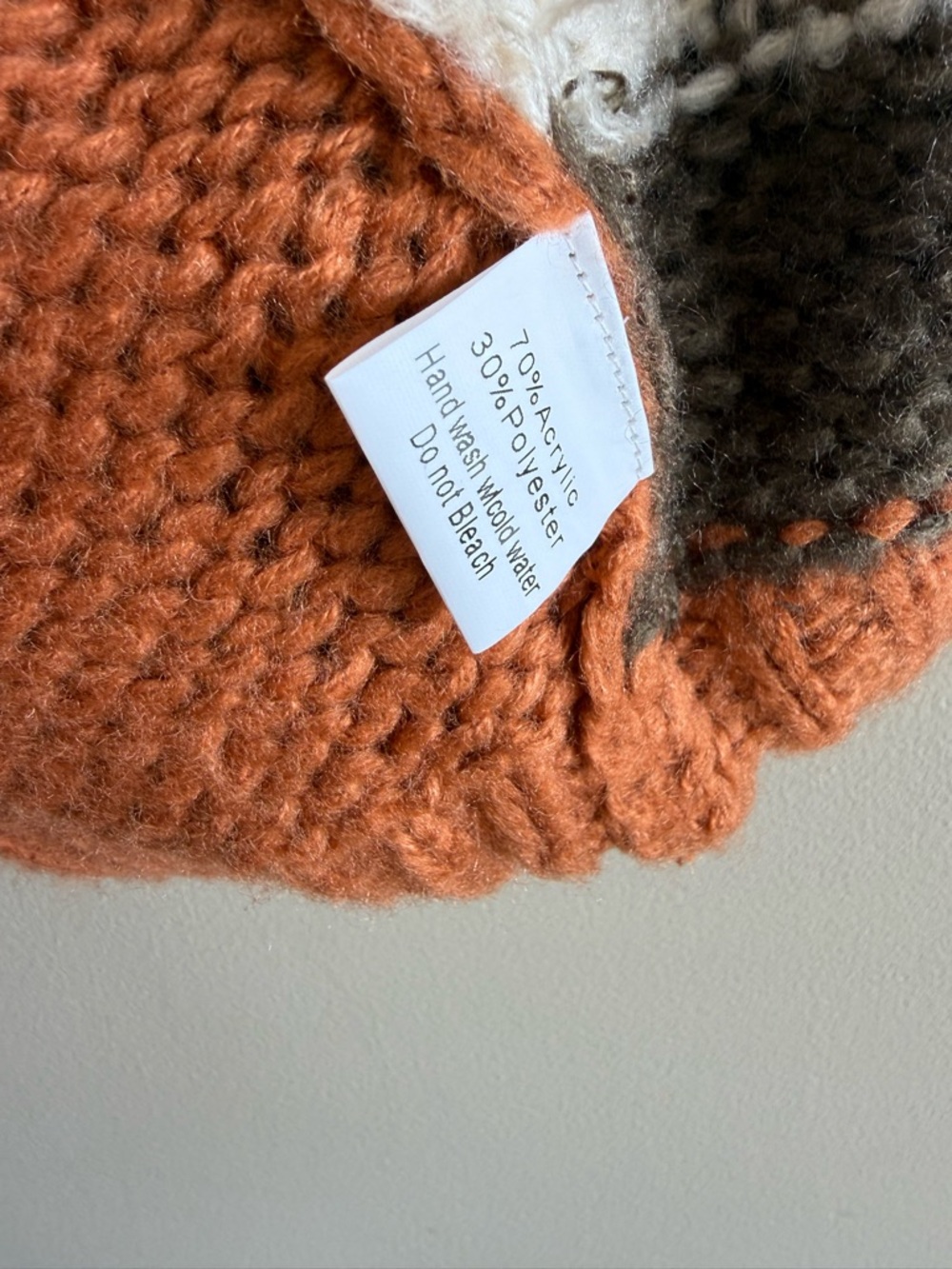 Lavender J Rust Orange Knit Cardigan Sweater - Picture 6 of 7